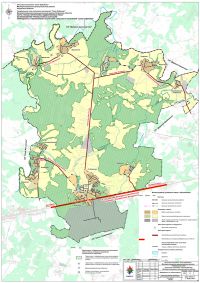 Карта границ территорий, подверженных риску возникновения чрезвычайных ситуаций природного и техногенного характера сельского поселения 